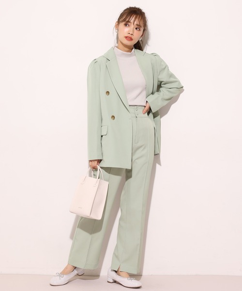 one after another NICE CLAUP（ワンアフターアナザーナイスクラップ）の「スラックスパンツ（スラックス・レディース・アイボリー/グレー系その他/ベージュ系その他/ミント・SMALL/MEDIUM）」の8枚目の写真