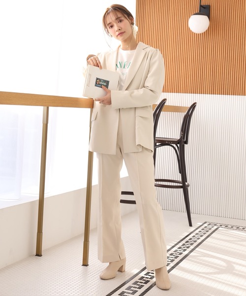 one after another NICE CLAUP（ワンアフターアナザーナイスクラップ）の「スラックスパンツ（スラックス・レディース・アイボリー/グレー系その他/ベージュ系その他/ミント・SMALL/MEDIUM）」の10枚目の写真