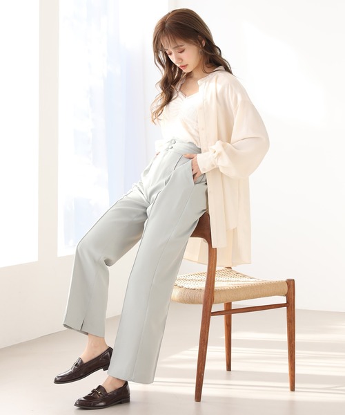 one after another NICE CLAUP（ワンアフターアナザーナイスクラップ）の「スラックスパンツ（スラックス・レディース・アイボリー/グレー系その他/ベージュ系その他/ミント・SMALL/MEDIUM）」の22枚目の写真