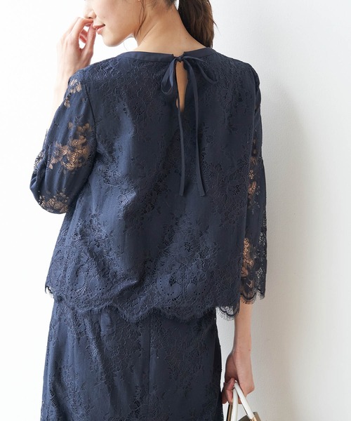 セール セットアップ対応 ２way ラッセルレースボウブラウス シャツ ブラウス Rope Picnic ロペピクニック のファッション通販 Zozotown