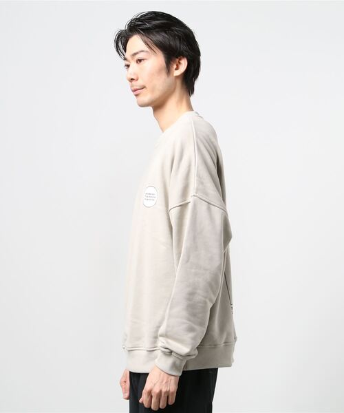 Beno(ビーノ)の「ライト裏毛 POP イラスト プリント ビッグシルエット トレーナー 【MY LIFE】(スウェット・メンズ・ミント/ブラック/グレイッシュブルー/オフホワイト/グレイッシュベージュ・L/M)」の9枚目の写真