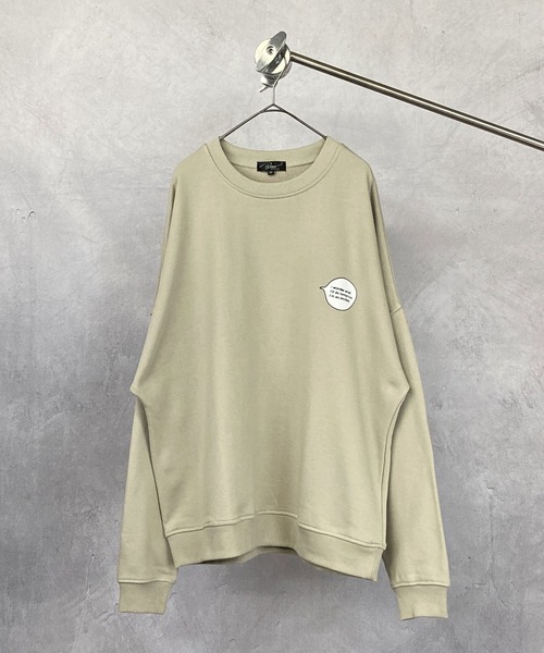 Beno(ビーノ)の「ライト裏毛 POP イラスト プリント ビッグシルエット トレーナー 【MY LIFE】(スウェット・メンズ・ミント/ブラック/グレイッシュブルー/オフホワイト/グレイッシュベージュ・L/M)」の12枚目の写真