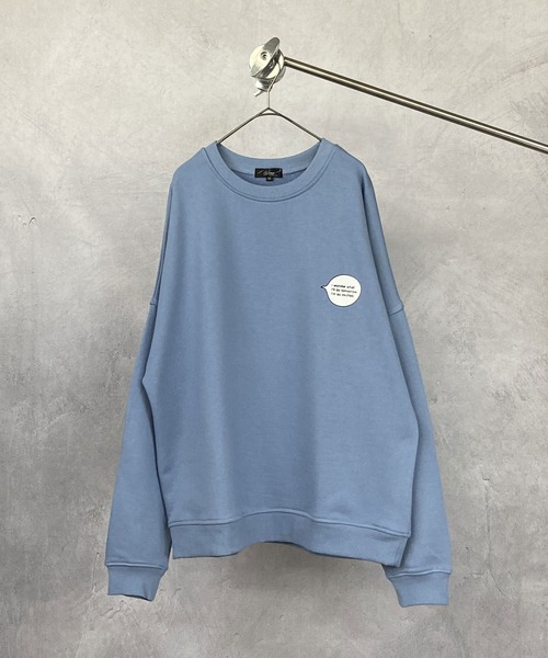 Beno(ビーノ)の「ライト裏毛 POP イラスト プリント ビッグシルエット トレーナー 【MY LIFE】(スウェット・メンズ・ミント/ブラック/グレイッシュブルー/オフホワイト/グレイッシュベージュ・L/M)」の13枚目の写真