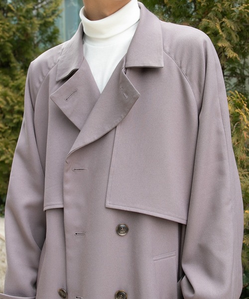 PairPair(ペアペア)の「オーバーヨークトレンチコート(トレンチコート・メンズ・ベージュ/ダークパープル・MEDIUM/LARGE)」の11枚目の写真