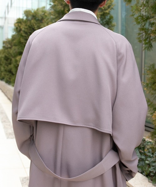 PairPair(ペアペア)の「オーバーヨークトレンチコート(トレンチコート・メンズ・ベージュ/ダークパープル・MEDIUM/LARGE)」の10枚目の写真