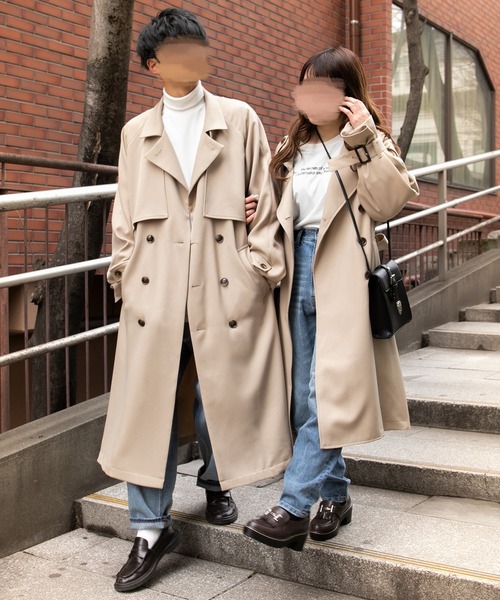 PairPair(ペアペア)の「オーバーヨークトレンチコート(トレンチコート・メンズ・ベージュ/ダークパープル・MEDIUM/LARGE)」の20枚目の写真