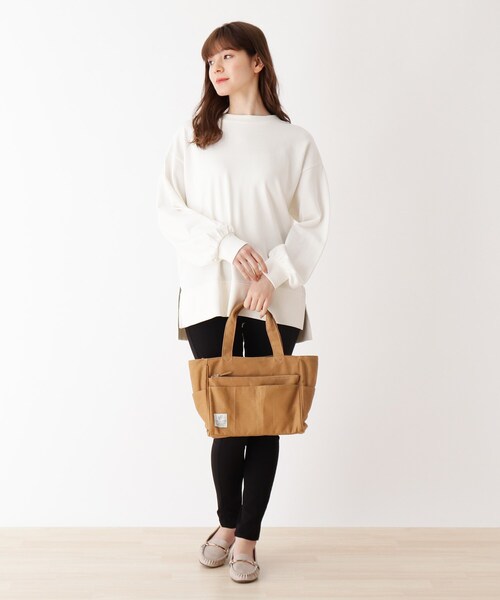 SHOO・LA・RUE（シューラルー）の「◆【洗える】キャンバス11ポケットトート（トートバッグ・レディース・カーキ/ライトベージュ/ブラック系2・00）」の11枚目の写真