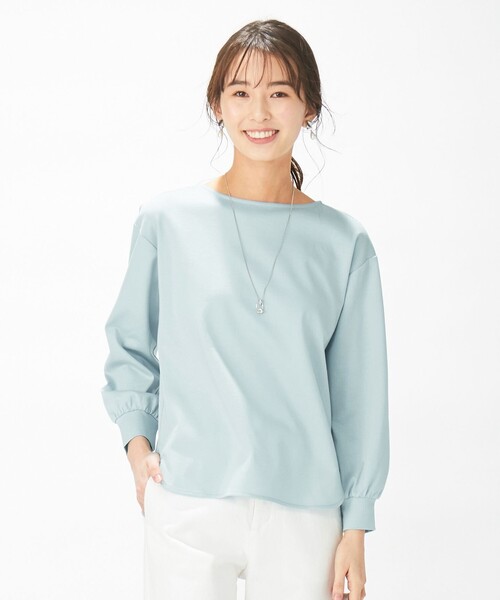 J.PRESS（ジェイプレス）の「【洗える】フライスジャージー カットソー（Tシャツ/カットソー・レディース・ホワイト系/ベージュ系/スモーキーグリーン系・T13/T15）」の3枚目の写真