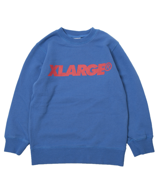 XLARGE KIDS（エクストララージキッズ）の「CREW SWEAT STANDARD LOGO（スウェット・キッズ・ブラック/ブルー/アッシュ・8T/7T/5T/4T/6T）」の3枚目の写真