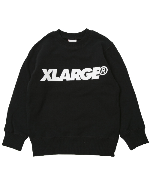 XLARGE KIDS（エクストララージキッズ）の「CREW SWEAT STANDARD LOGO（スウェット・キッズ・ブラック/ブルー/アッシュ・8T/7T/5T/4T/6T）」の2枚目の写真