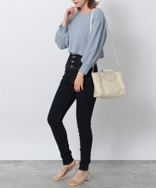 Heather(ヘザー)の「ワッフルカットソー&リブキャミソールSET(7分袖) 942103(Tシャツ/カットソー・レディース・ホワイト/ブラック/ブルー・FREE)」の22枚目の写真