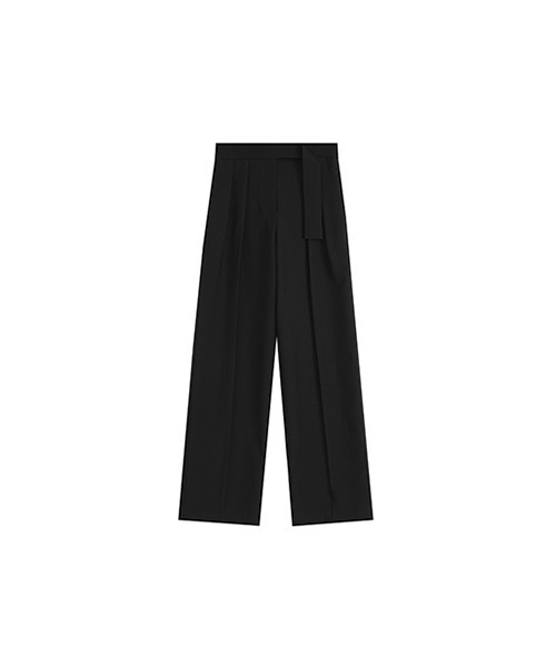 UNSPOKEN（アンスポクン）の「【UNSPOKEN】Center crease tuck slacks UC21K005（スラックス・レディース・ブラック/ライトグリーン・S/L/M）」の12枚目の写真