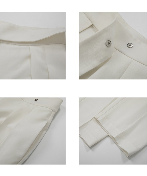 UNSPOKEN（アンスポクン）の「【UNSPOKEN】Center crease tuck slacks UC21K005（スラックス・レディース・ブラック/ライトグリーン・S/L/M）」の14枚目の写真