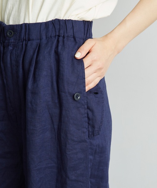 note et silence (ノートエシロンス)の「.●60LINEN カーゴパンツ(カーゴパンツ・レディース・ネイビー/ダークブラウン・FREE)」の16枚目の写真