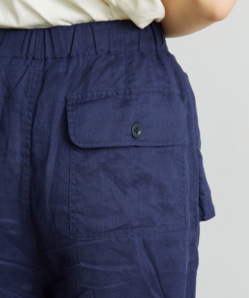 note et silence (ノートエシロンス)の「.●60LINEN カーゴパンツ(カーゴパンツ・レディース・ネイビー/ダークブラウン・FREE)」の17枚目の写真