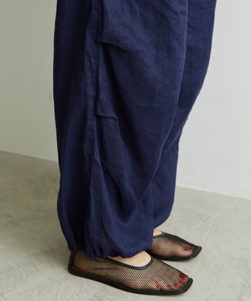 note et silence (ノートエシロンス)の「.●60LINEN カーゴパンツ(カーゴパンツ・レディース・ネイビー/ダークブラウン・FREE)」の18枚目の写真