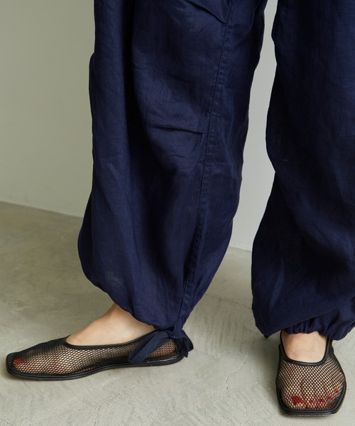 note et silence (ノートエシロンス)の「.●60LINEN カーゴパンツ(カーゴパンツ・レディース・ネイビー/ダークブラウン・FREE)」の19枚目の写真