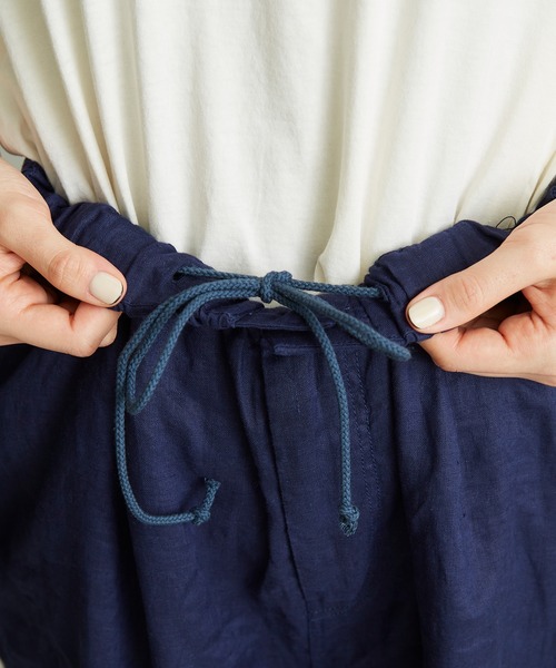 note et silence (ノートエシロンス)の「.●60LINEN カーゴパンツ(カーゴパンツ・レディース・ネイビー/ダークブラウン・FREE)」の20枚目の写真