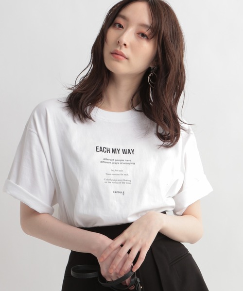 Andemiu(アンデミュウ)の「CAPSULEフォトTシャツ946914(Tシャツ/カットソー・レディース・ホワイト/ホワイト系その他2/ホワイト系その他3/ホワイト系その他4・FREE)」の3枚目の写真