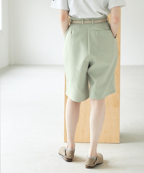 EMMA CLOTHES（エマクローズ）の「ルーズシルエットイージーワイドショーツ EMMA CLOTHES（その他パンツ・メンズ・ブルー/グリーン系その他/グレイッシュベージュ・M/L）」の7枚目の写真