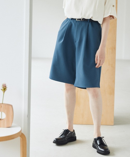 EMMA CLOTHES（エマクローズ）の「ルーズシルエットイージーワイドショーツ EMMA CLOTHES（その他パンツ・メンズ・ブルー/グリーン系その他/グレイッシュベージュ・M/L）」の19枚目の写真