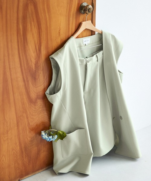 EMMA CLOTHES（エマクローズ）の「ルーズシルエットイージーワイドショーツ EMMA CLOTHES（その他パンツ・メンズ・ブルー/グリーン系その他/グレイッシュベージュ・M/L）」の12枚目の写真