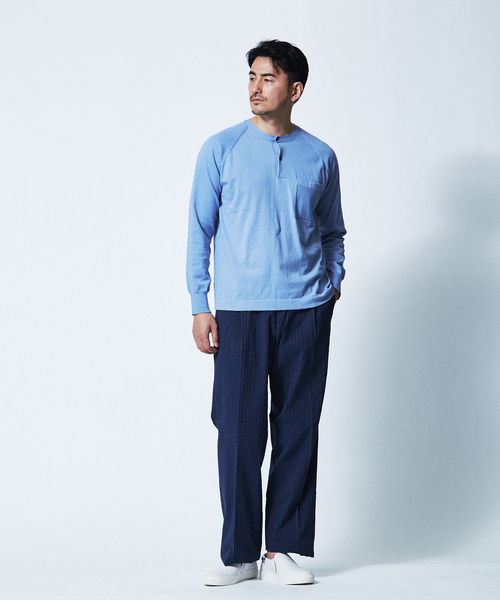 DESIGNWORKS(デザインワークス)の「クールマックスサッカー ワイドパンツ(スラックス・メンズ・ベージュ/ネイビー・46/48/44/50)」の10枚目の写真