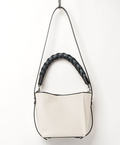 Epoi(エポイ)の「'02 canvas ゼロニ キャンバス キューブ2WAYショルダーバッグ(ショルダーバッグ・レディース・ホワイト/ブラック・FREE)」の3枚目の写真