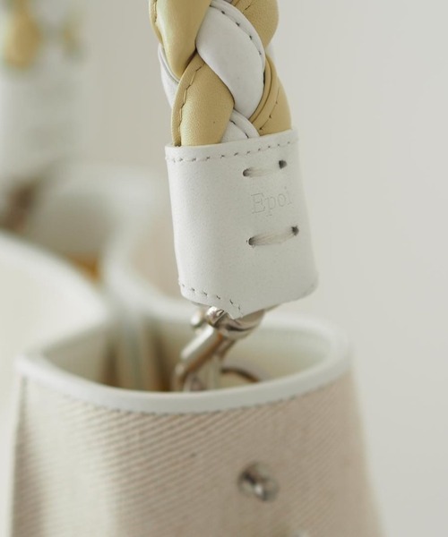 Epoi(エポイ)の「'02 canvas ゼロニ キャンバス キューブ2WAYショルダーバッグ(ショルダーバッグ・レディース・ホワイト/ブラック・FREE)」の18枚目の写真