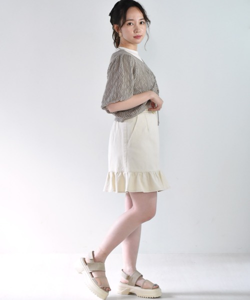 ems excite(エムズエキサイト)の「【セットアイテム】シャーリングニットSET(ニット/セーター・レディース・ブルー/アイボリー/ブラウン・FREE)」の6枚目の写真