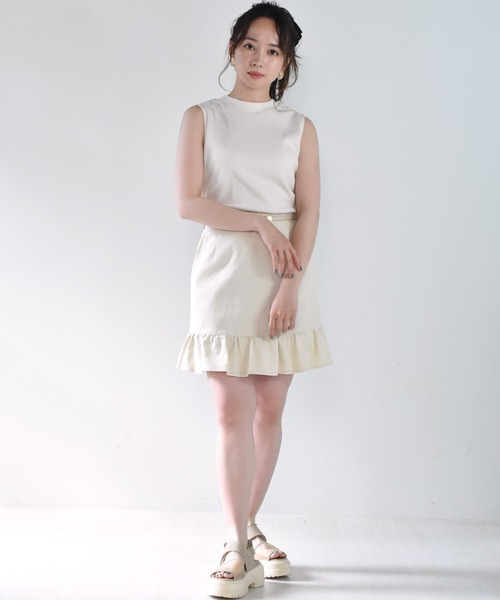 ems excite(エムズエキサイト)の「【セットアイテム】シャーリングニットSET(ニット/セーター・レディース・ブルー/アイボリー/ブラウン・FREE)」の7枚目の写真