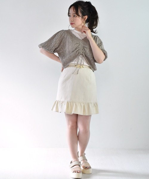 ems excite(エムズエキサイト)の「【セットアイテム】シャーリングニットSET(ニット/セーター・レディース・ブルー/アイボリー/ブラウン・FREE)」の8枚目の写真