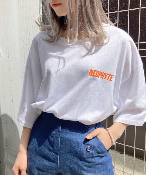Figments(フィグメンツ)の「NEOPHYTEロゴTシャツ(Tシャツ/カットソー・レディース・ホワイト/ブラック/スミクロ・FREE)」の9枚目の写真