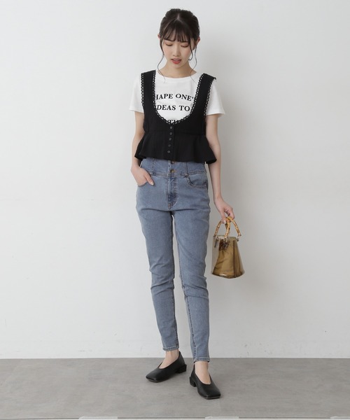 FREE'S MART（フリーズマート）の「◆フロッキーロゴチビＴシャツ（Tシャツ/カットソー・レディース・ブラック/ホワイト/ピンク・FREE）」の6枚目の写真