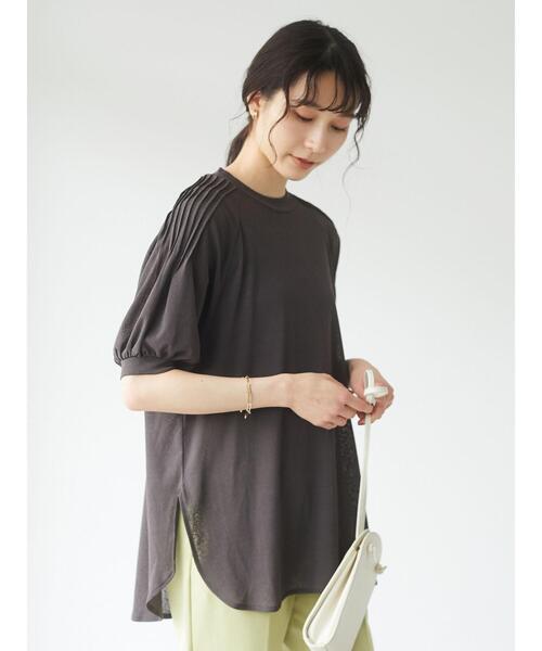 Green　Parks（グリーンパークス）の「後ろリボンカットプルオーバー＊（Tシャツ/カットソー・レディース・ブルー/ライトブラウン/ダークグレー・FREE）」の5枚目の写真