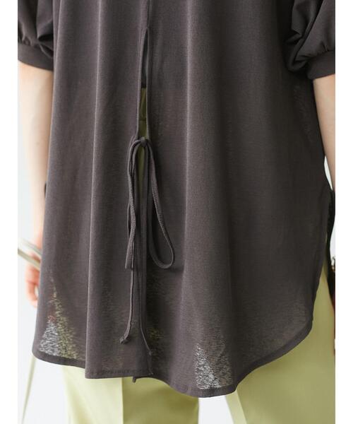 Green　Parks（グリーンパークス）の「後ろリボンカットプルオーバー＊（Tシャツ/カットソー・レディース・ブルー/ライトブラウン/ダークグレー・FREE）」の11枚目の写真