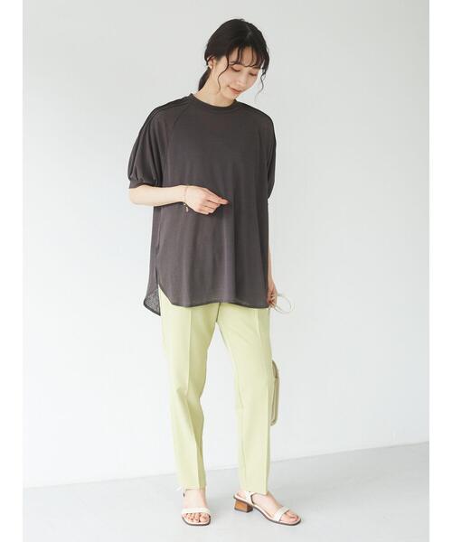 Green　Parks（グリーンパークス）の「後ろリボンカットプルオーバー＊（Tシャツ/カットソー・レディース・ブルー/ライトブラウン/ダークグレー・FREE）」の12枚目の写真