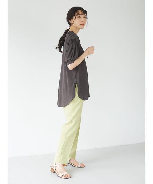 Green　Parks（グリーンパークス）の「後ろリボンカットプルオーバー＊（Tシャツ/カットソー・レディース・ブルー/ライトブラウン/ダークグレー・FREE）」の13枚目の写真