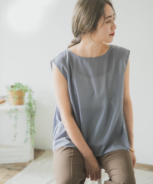 ITEMS URBANRESEARCH（アイテムズ アーバンリサーチ）の「プリーツシアーブラウス（シャツ/ブラウス・レディース・オフホワイト/ブルー系その他/ブルー・FREE）」の17枚目の写真