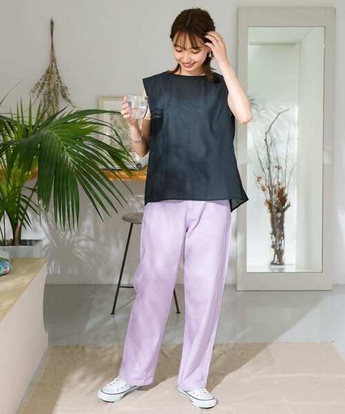 ITEMS URBANRESEARCH（アイテムズ アーバンリサーチ）の「プリーツシアーブラウス（シャツ/ブラウス・レディース・オフホワイト/ブルー系その他/ブルー・FREE）」の12枚目の写真