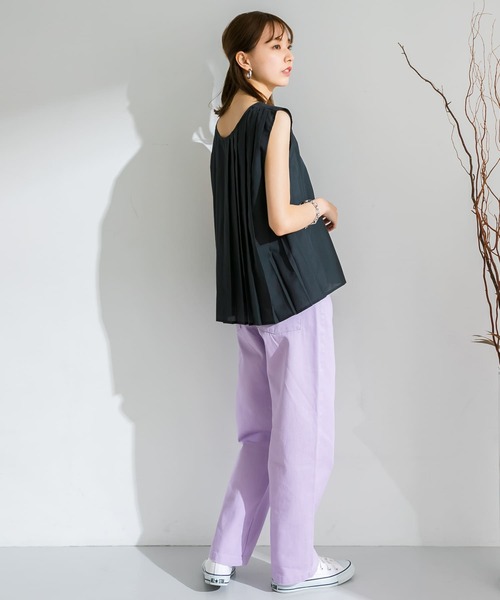 ITEMS URBANRESEARCH（アイテムズ アーバンリサーチ）の「プリーツシアーブラウス（シャツ/ブラウス・レディース・オフホワイト/ブルー系その他/ブルー・FREE）」の8枚目の写真