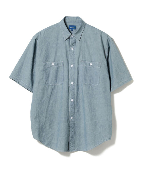 BEAMS（ビームス）の「BEAMS /シャンブレー ワーク イージーシャツ（シャツ/ブラウス・メンズ・サックスブルー/ブルー・MEDIUM/X-LARGE/SMALL/LARGE）」の3枚目の写真