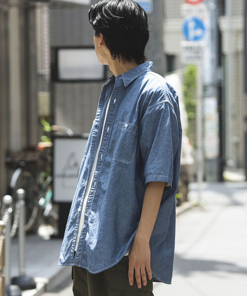BEAMS（ビームス）の「BEAMS /シャンブレー ワーク イージーシャツ（シャツ/ブラウス・メンズ・サックスブルー/ブルー・MEDIUM/X-LARGE/SMALL/LARGE）」の11枚目の写真