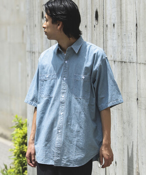 BEAMS（ビームス）の「BEAMS /シャンブレー ワーク イージーシャツ（シャツ/ブラウス・メンズ・サックスブルー/ブルー・MEDIUM/X-LARGE/SMALL/LARGE）」の15枚目の写真