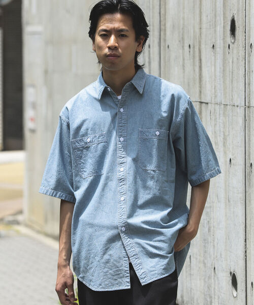 BEAMS（ビームス）の「BEAMS /シャンブレー ワーク イージーシャツ（シャツ/ブラウス・メンズ・サックスブルー/ブルー・MEDIUM/X-LARGE/SMALL/LARGE）」の16枚目の写真