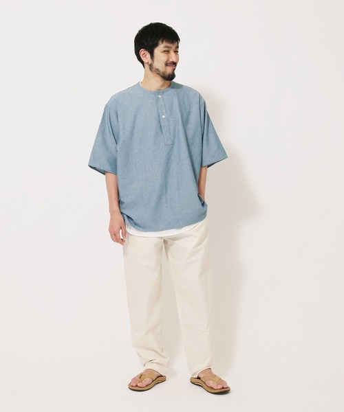 ARMY TWILL(アーミーツイル)の「【ARMY TWILL/アーミーツイル】スリーピング シャツ S/S(シャツ/ブラウス・メンズ・グレー/ネイビー/ダークグレー・LARGE/MEDIUM)」の8枚目の写真