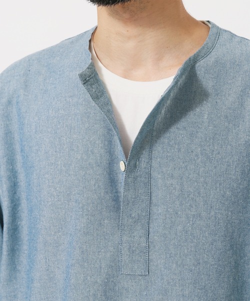 ARMY TWILL(アーミーツイル)の「【ARMY TWILL/アーミーツイル】スリーピング シャツ S/S(シャツ/ブラウス・メンズ・グレー/ネイビー/ダークグレー・LARGE/MEDIUM)」の11枚目の写真