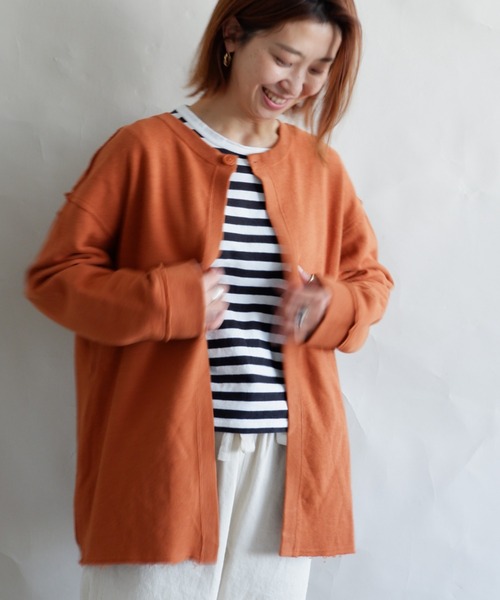 MANASTASH（マナスタッシュ）の「MANASTASH/マナスタッシュ　W's BOTH SIDES SWEAT SH　ウィメンズ　ボスサイド　スウェット（スウェット・レディース・ブラック/マルチ/テラコッタ/ナチュラル・MEDIUM）」の2枚目の写真