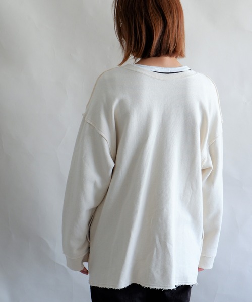 MANASTASH（マナスタッシュ）の「MANASTASH/マナスタッシュ　W's BOTH SIDES SWEAT SH　ウィメンズ　ボスサイド　スウェット（スウェット・レディース・ブラック/マルチ/テラコッタ/ナチュラル・MEDIUM）」の13枚目の写真