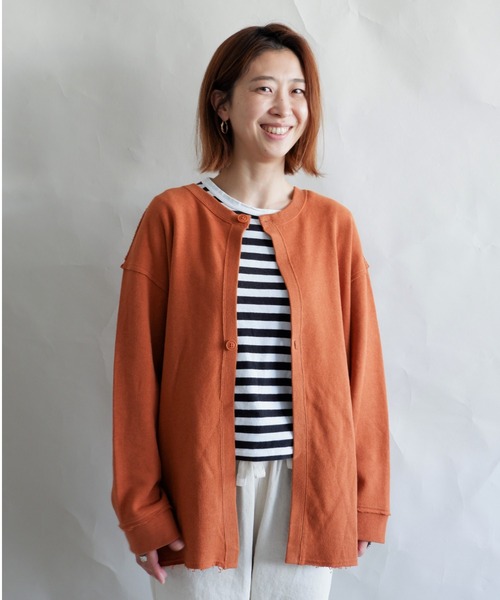 MANASTASH（マナスタッシュ）の「MANASTASH/マナスタッシュ　W's BOTH SIDES SWEAT SH　ウィメンズ　ボスサイド　スウェット（スウェット・レディース・ブラック/マルチ/テラコッタ/ナチュラル・MEDIUM）」の6枚目の写真